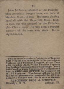 Stuffy McInnis  baseball card collectible - Main Image 2