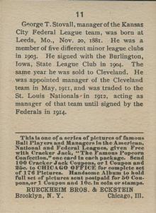 George Stovall  baseball card collectible - Main Image 2