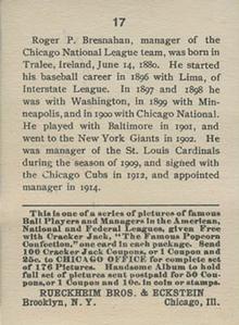 Roger Bresnahan  baseball card collectible - Main Image 2