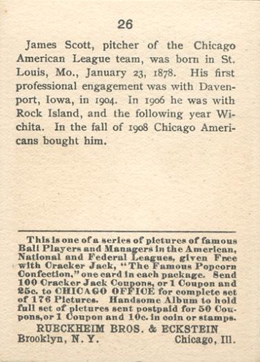 Jim Scott  baseball card collectible - Main Image 2