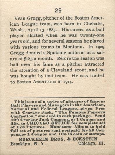 Vean Gregg  baseball card collectible - Main Image 2