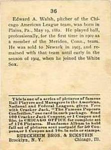 Ed Walsh  baseball card collectible - Main Image 2