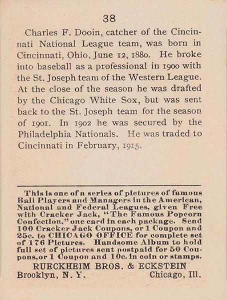 Red Dooin  baseball card collectible - Main Image 2
