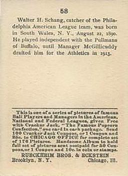 Wally Schang  baseball card collectible - Main Image 2