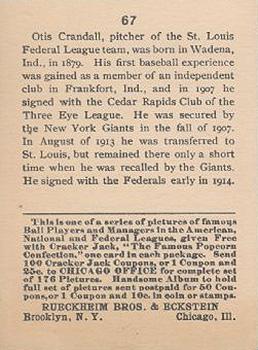 Otis Crandall  baseball card collectible - Main Image 2