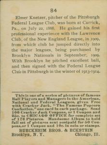 Elmer E. Knetzer  baseball card collectible - Main Image 2