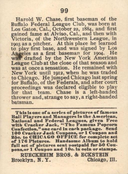 Hal Chase  baseball card collectible - Main Image 2