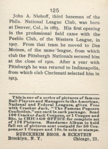 Bert Niehoff  baseball card collectible - Main Image 2