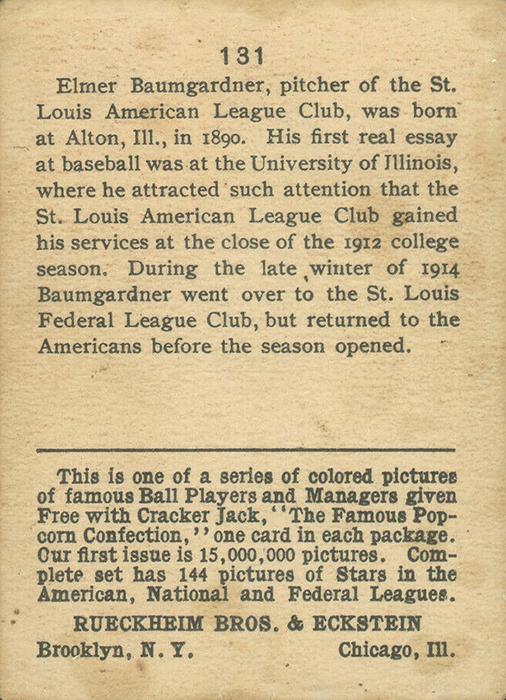 George Baumgardner  baseball card collectible - Main Image 2