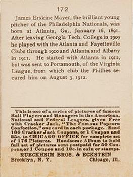 Erskine Mayer  baseball card collectible - Main Image 2