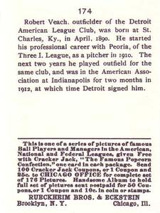 Bobby Veach  baseball card collectible - Main Image 2