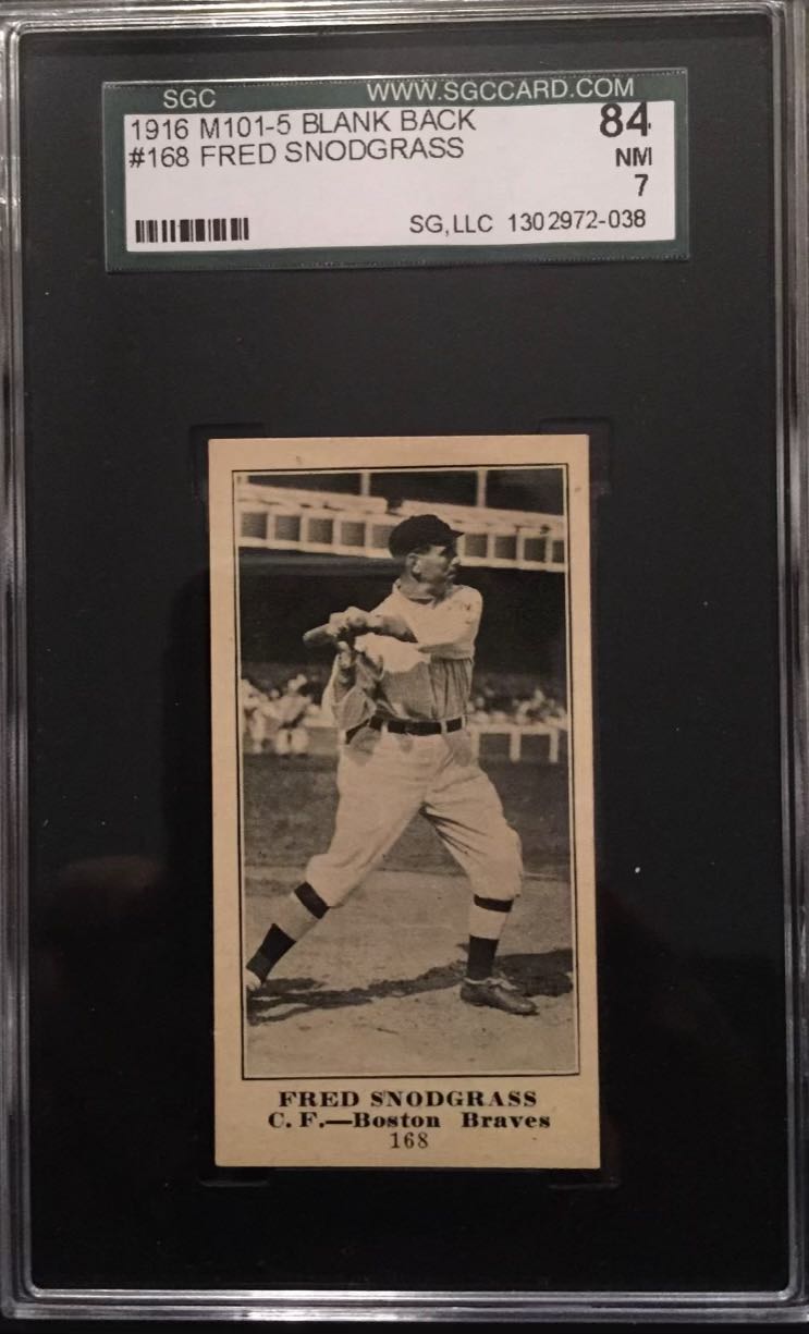 Fred Snodgrass  baseball card collectible - Main Image 3