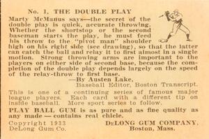 Marty McManus  baseball card collectible - Main Image 2