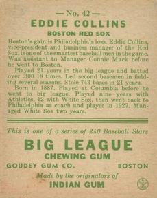 Eddie Collins  baseball card collectible - Main Image 2