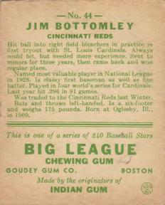 Jim Bottomley  baseball card collectible - Main Image 2