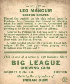 Leo Mangum  baseball card collectible - Main Image 2
