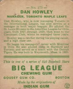 Dan Howley  baseball card collectible - Main Image 2