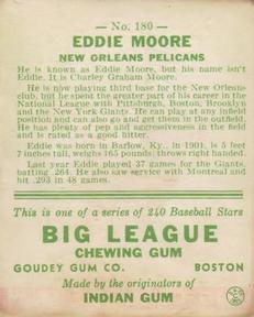 Eddie Moore  baseball card collectible - Main Image 2