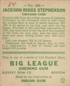 Jackson Riggs Stephenson  baseball card collectible - Main Image 2