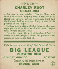 Charley Root  baseball card collectible - Main Image 2