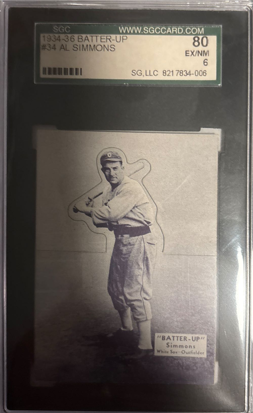 Al Simmons  baseball card collectible - Main Image 3