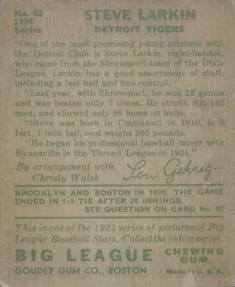 Steve Larkin  baseball card collectible - Main Image 2