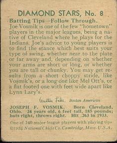 VAR: 1933 statistics on back  baseball card collectible - Main Image 2
