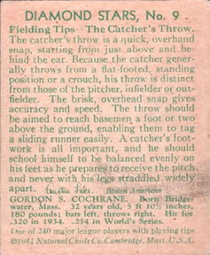 VAR: 1934 statistics on back  baseball card collectible - Main Image 2