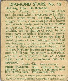 VAR: 1933 statistics on back, Bio indicates "expected to fill Babe Ruth’s shoes”  baseball card collectible - Main Image 2