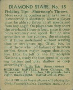 VAR: 1933 statistics on back, Bio indicates Philadelphia Nationals  baseball card collectible - Main Image 2