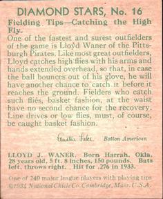 VAR: 1933 statistics on back  baseball card collectible - Main Image 2