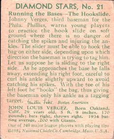 VAR: 1934 statistics, “Phila. Phillies” on back  baseball card collectible - Main Image 2