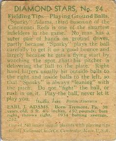 VAR: 1934 statistics on back  baseball card collectible - Main Image 2