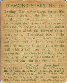 Walter Berger  baseball card collectible - Main Image 2