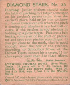 Schoolboy Rowe  baseball card collectible - Main Image 2