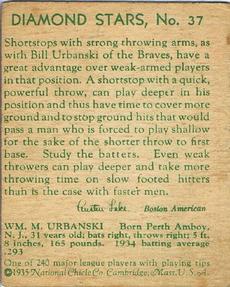 Billy Urbanski  baseball card collectible - Main Image 2