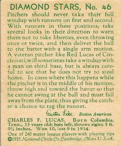 "Red” Lucas  baseball card collectible - Main Image 2