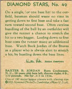 Buck Jordan  baseball card collectible - Main Image 2