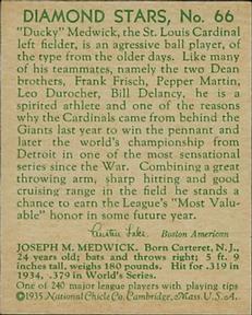 Ducky Medwick  baseball card collectible - Main Image 2