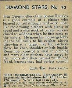 VAR: 1934 statistics on back, blue text  baseball card collectible - Main Image 2
