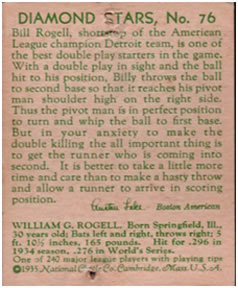 VAR: 1934 statistics on back, green text  baseball card collectible - Main Image 2
