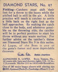 Al Lopez  baseball card collectible - Main Image 2