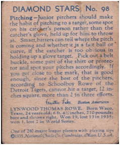 Schoolboy Rowe  baseball card collectible - Main Image 2