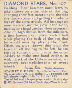 Stanley Hack  baseball card collectible - Main Image 2