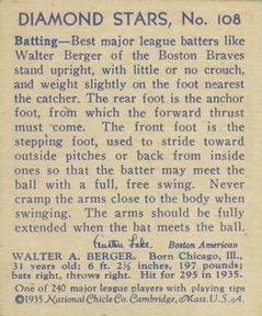 Walter Berger  baseball card collectible - Main Image 2