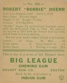 Bobby Doerr  baseball card collectible - Main Image 2