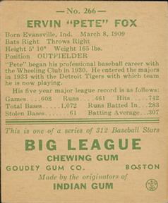 Ervin Fox  baseball card collectible - Main Image 2
