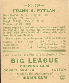 Frankie Pytlak  baseball card collectible - Main Image 2
