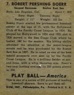 Bobby Doerr  baseball card collectible - Main Image 2