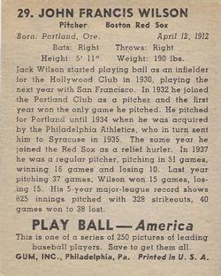 John Wilson  baseball card collectible - Main Image 2